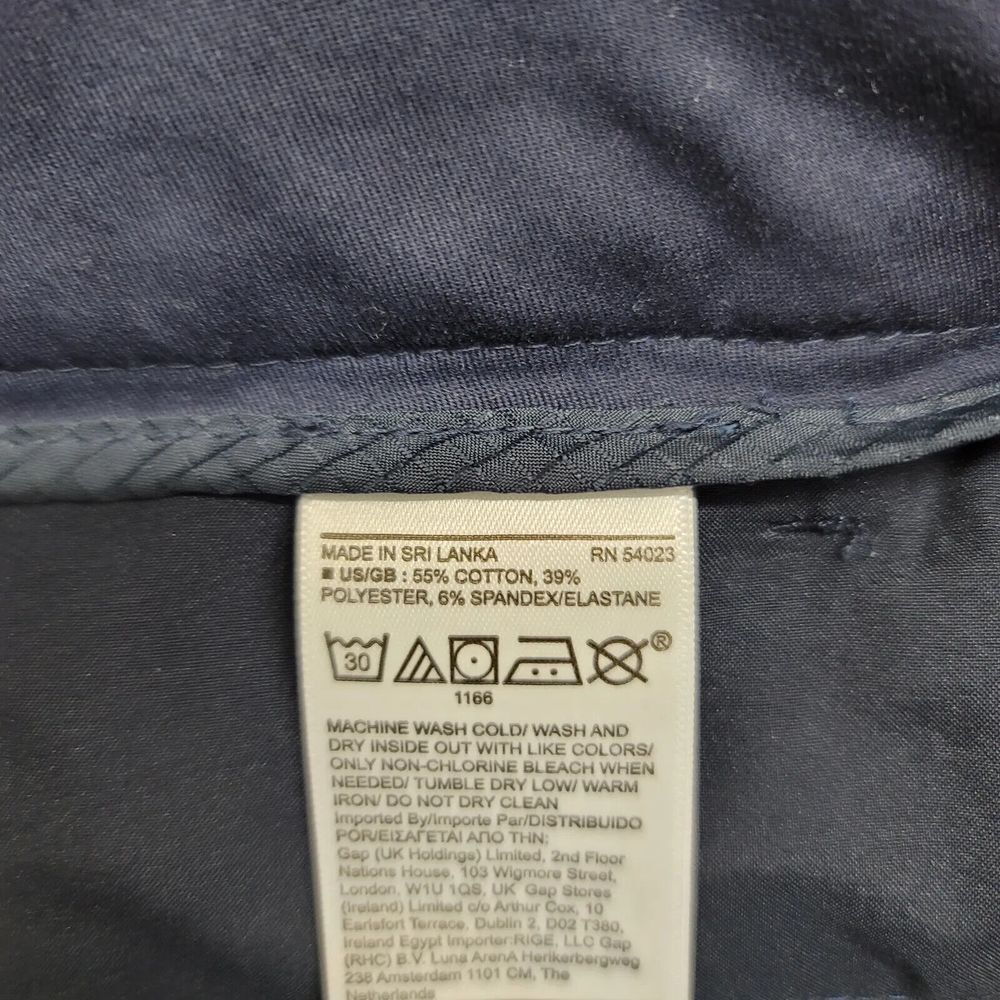 Banana Republic Shorts Mens 41 Blue‎ Emerson Short Flat Front Chino Preppy - Picture 6 of 10